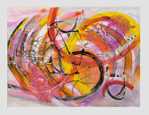 The Yellow Brick Road acrylic and paper on canvas, 'The Yellow Brick Road '